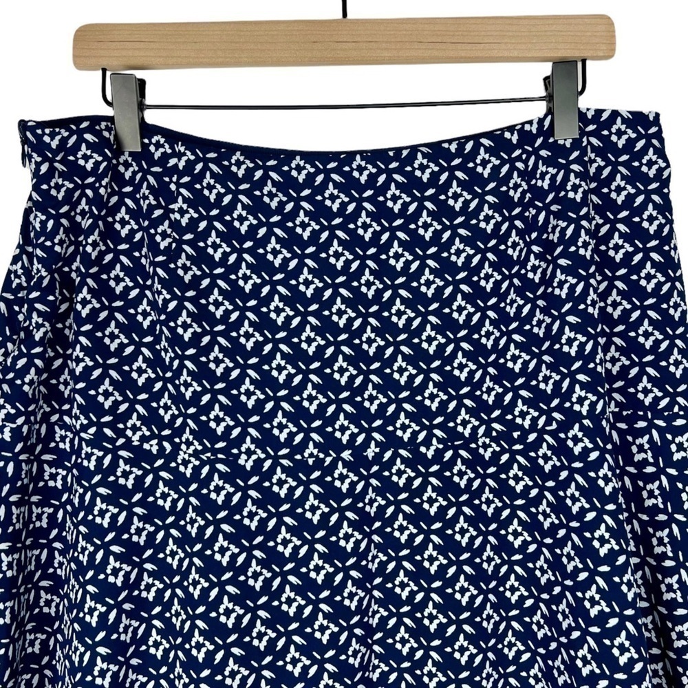 LAUREN RALPH LAUREN Skirt Full A Line Flowy Modest Floral Retro Abstract Size 12 - Picture 5 of 9